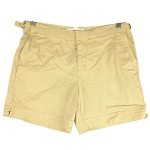 Orlebar Brown Bulldog Chino Shorts Mens 32 Sand Beige Cotton Twill